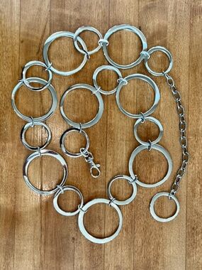 Vintage 1990’s Silver Circle-Link Women's Belt